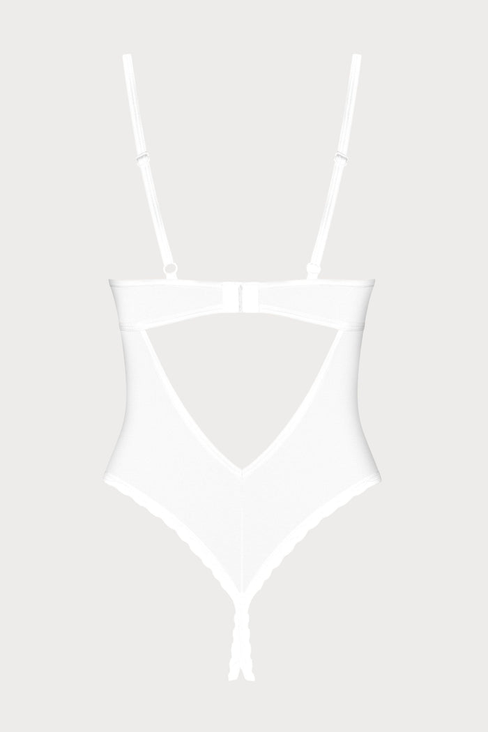 Obsessive Alissium Crotchless Bodysuit White