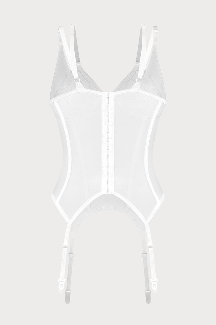Obsessive Arrowel Sheer White Underwired Corset