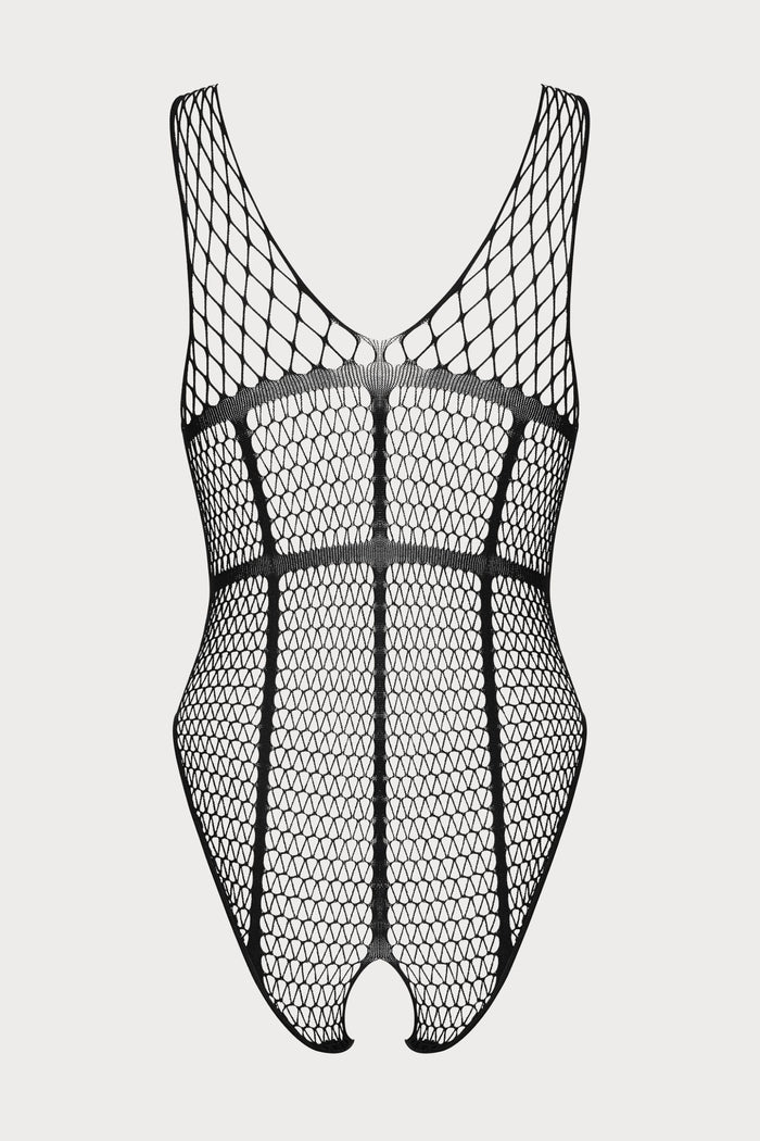 Obsessive B117 Open Crotch Knitted Teddy Black