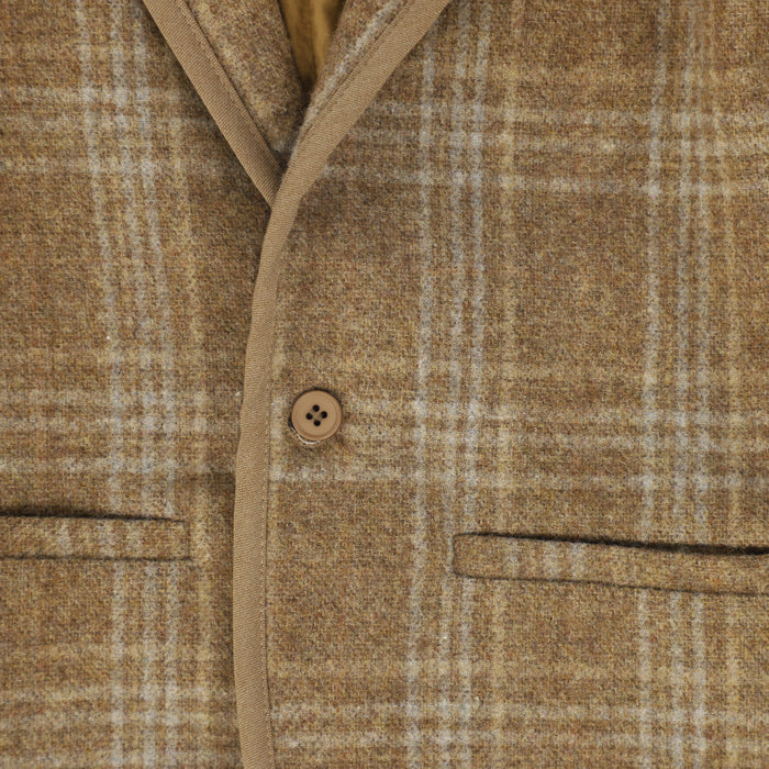 blazer wool plaid - camel