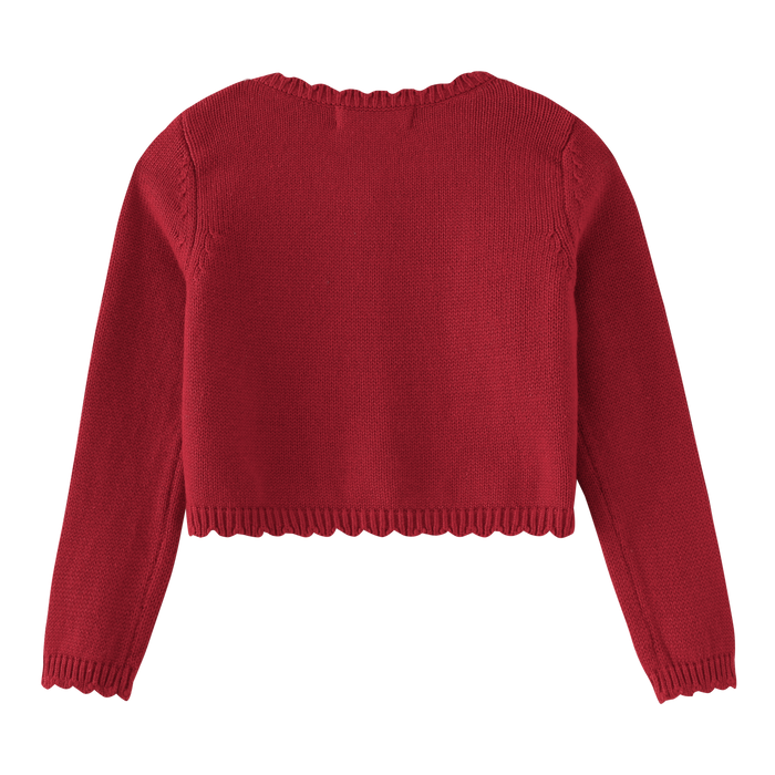 cardigan button front - red