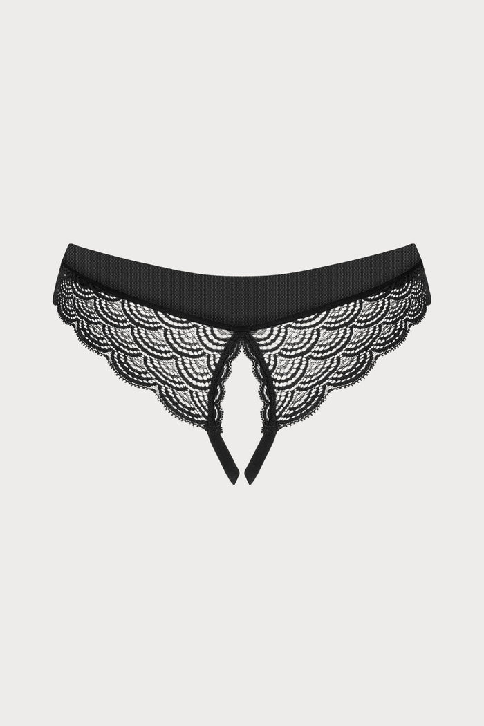 Obsessive Chemeris Crotchless Brief Black