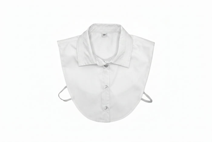 dickey striped collar - white