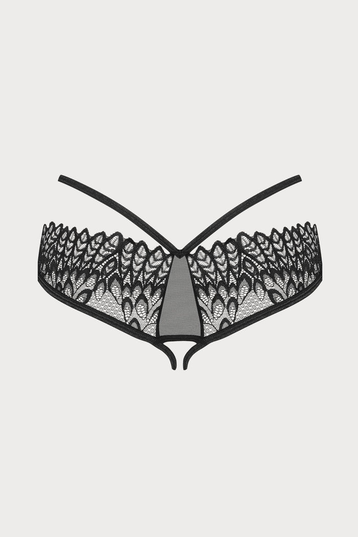 Obsessive Donarella Crotchless Brief Black
