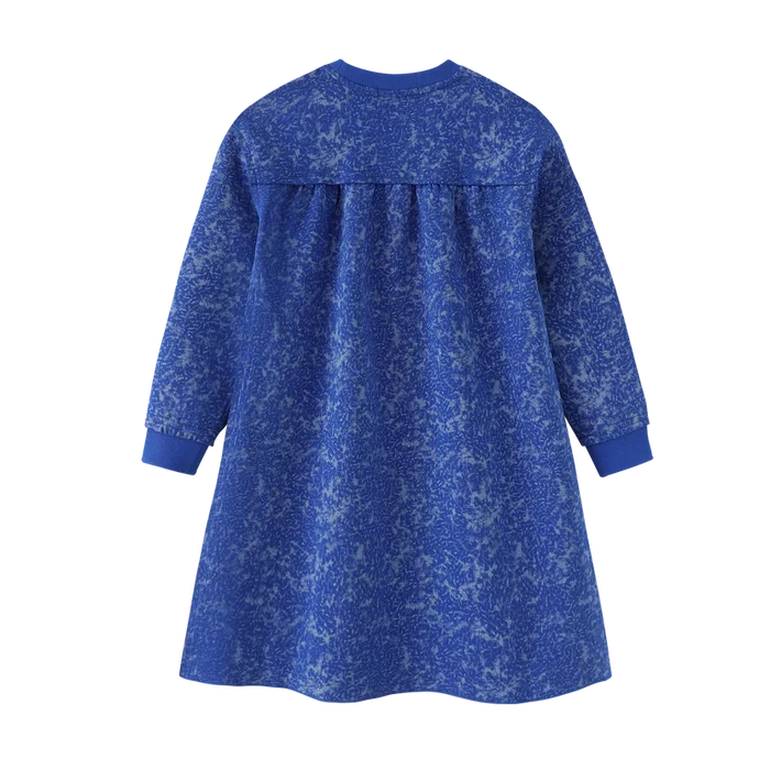 dress high waisted drop shoulder - royal blue