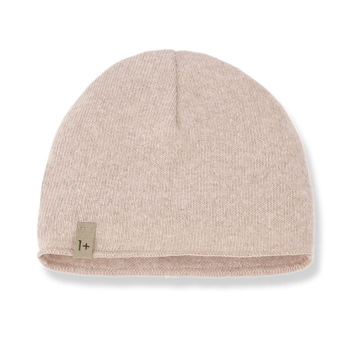 footie knit double breasted wrap with beanie - nude