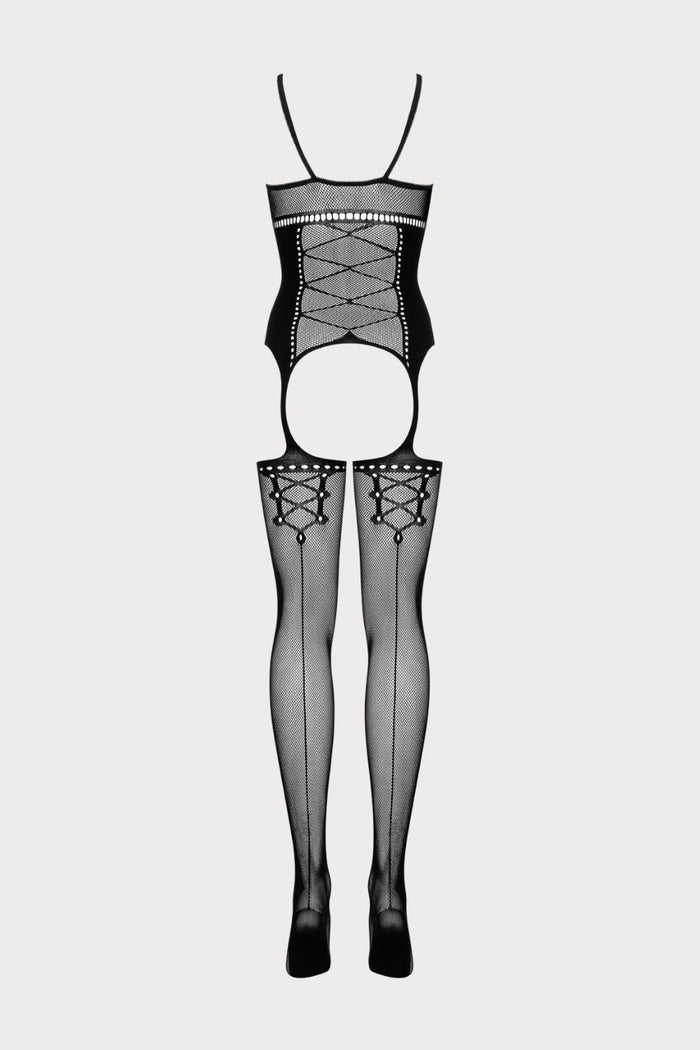 Obsessive G314 Crotchless Bodystocking Black