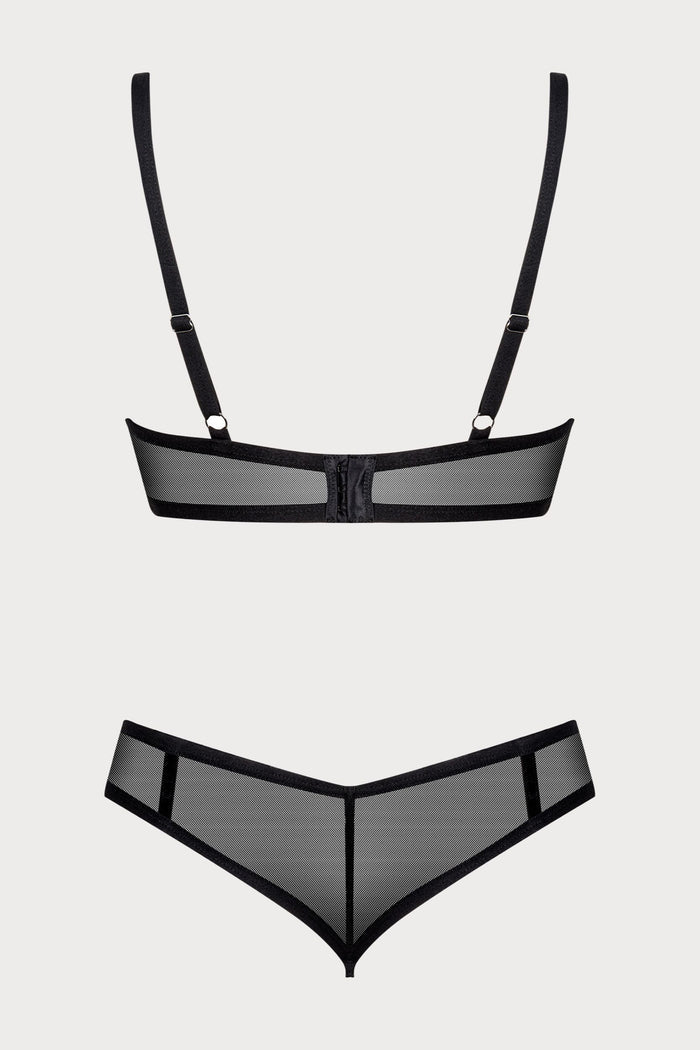 Obsessive Glandez Bra & Thong Black