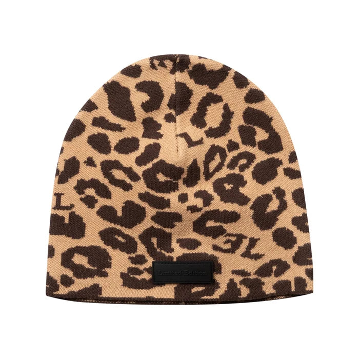 hat leopard knit - brown-516