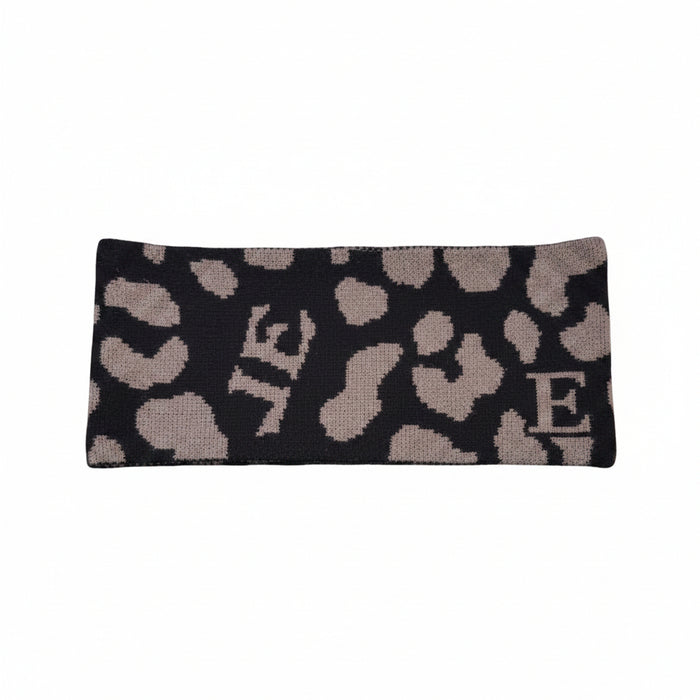 headwrap leopard knit - grey-287