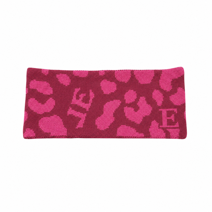 headwrap leopard knit - raspberry-41
