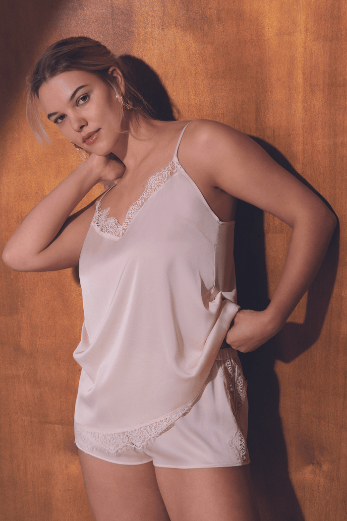 Simone Pérèle Satin Secrets Pyjama Short Rose Sakura