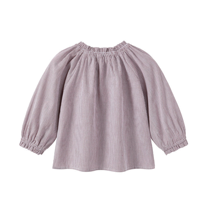 shirt l/s pinstriped cherry - brown
