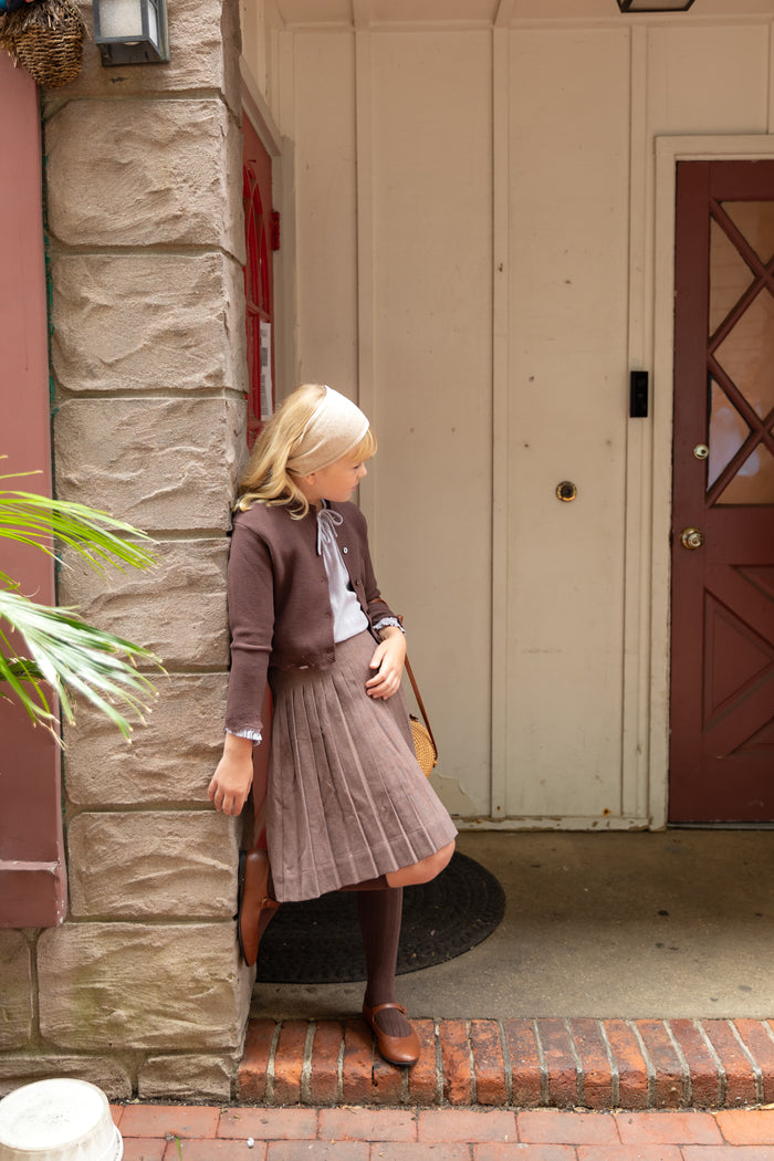 skirt pleated - brown