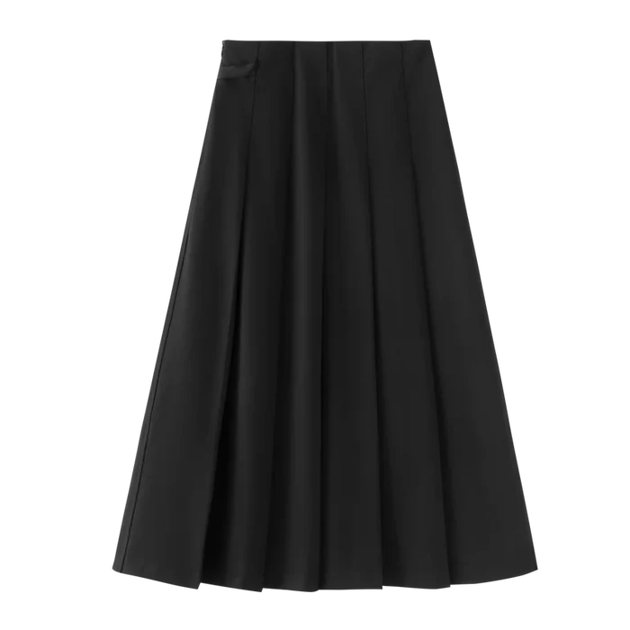 skirt with side strap - black