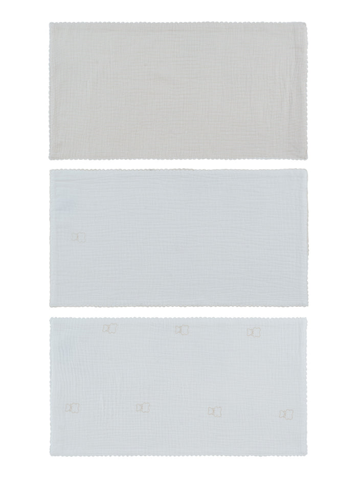 swaddle solid and printed 3 pk - white/stone