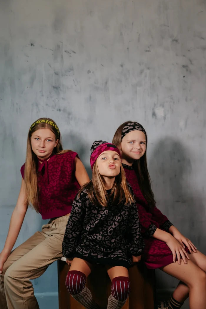 vest leopard print knit - raspberry-41