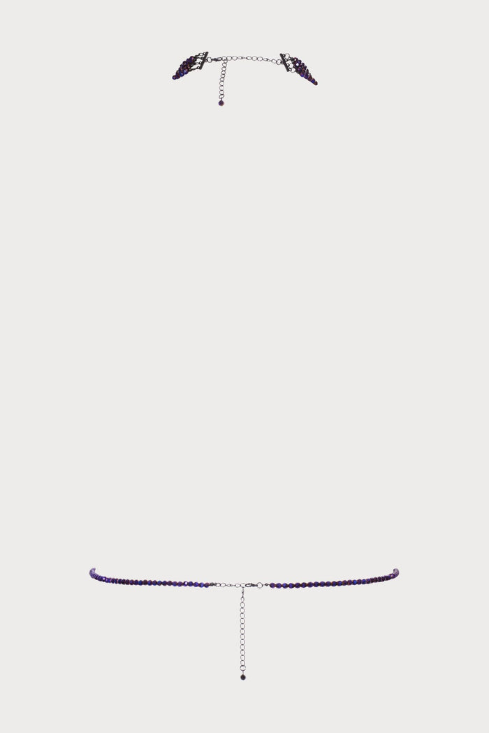 Maison Close À Ton Cou Purple Pearl Harness - Naughty Knickers
