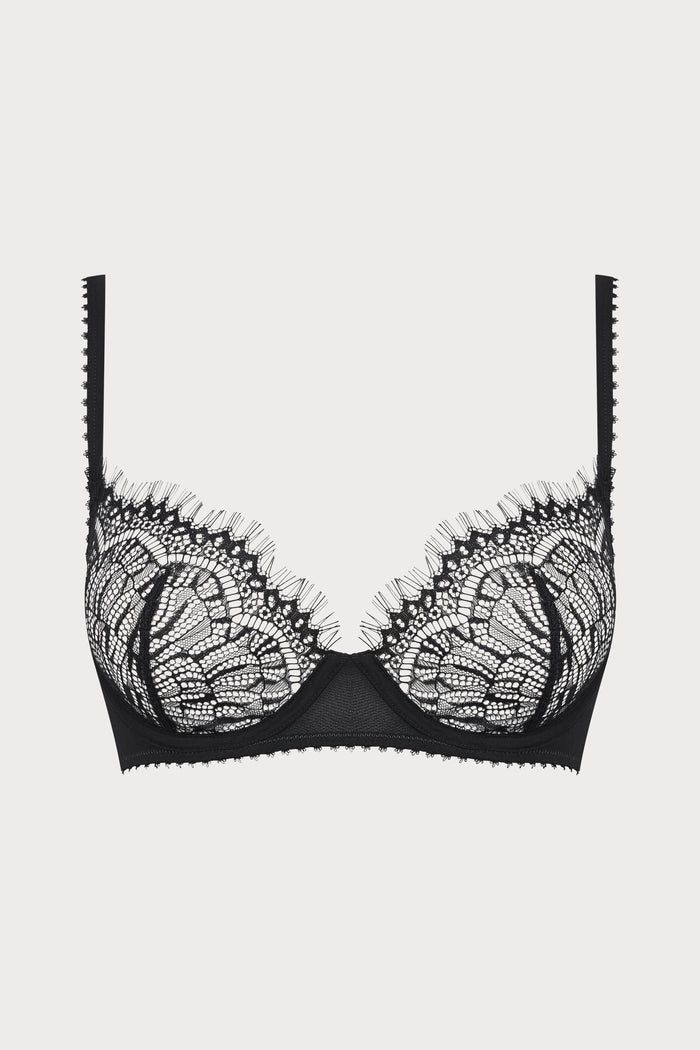 Maison Close Accroche Coeur Balconette Bra Black