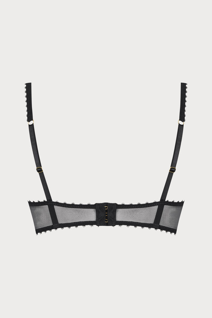 Maison Close Accroche Coeur Balconette Bra Black