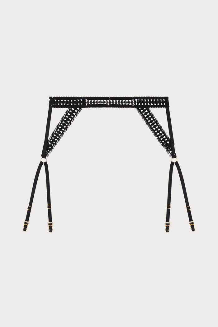 After Hours Black Lace Suspender Belt