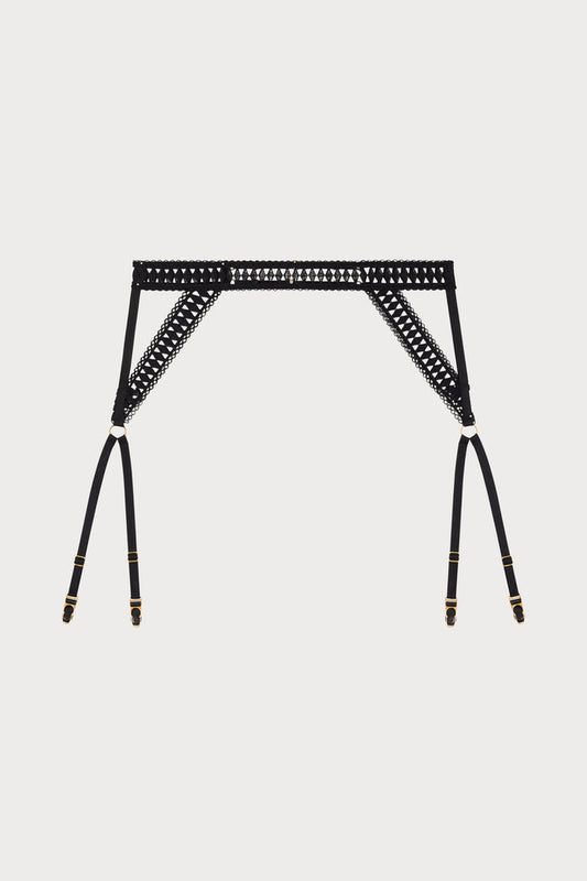 After Hours Black Lace Suspender Belt