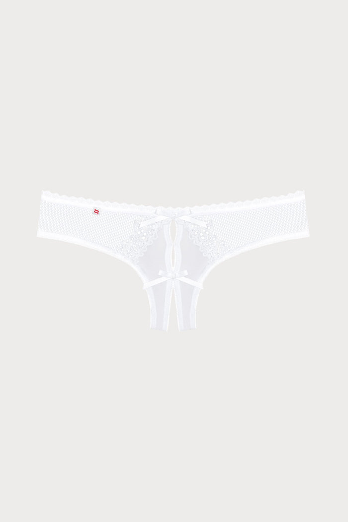 Obsessive Alabastra White Crotchless Thong