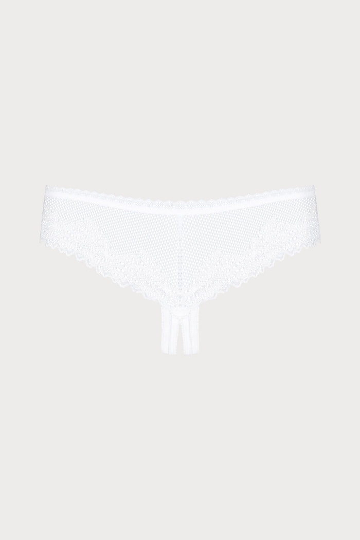 Obsessive Alabastra White Crotchless Thong