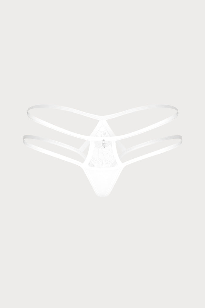 Obsessive Arrowel White Strappy Thong