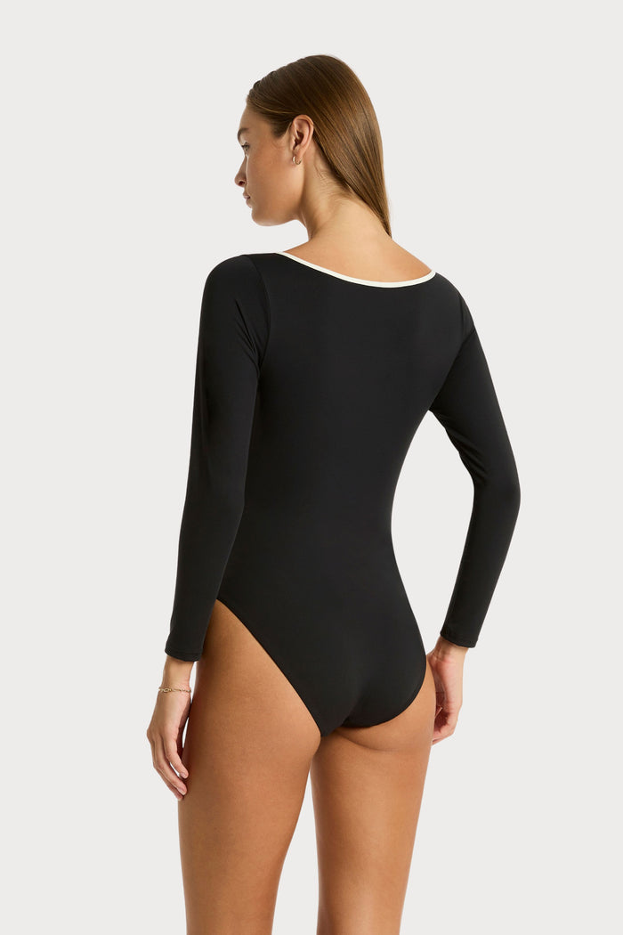 Babylon Black Long Sleeve Swimsuit