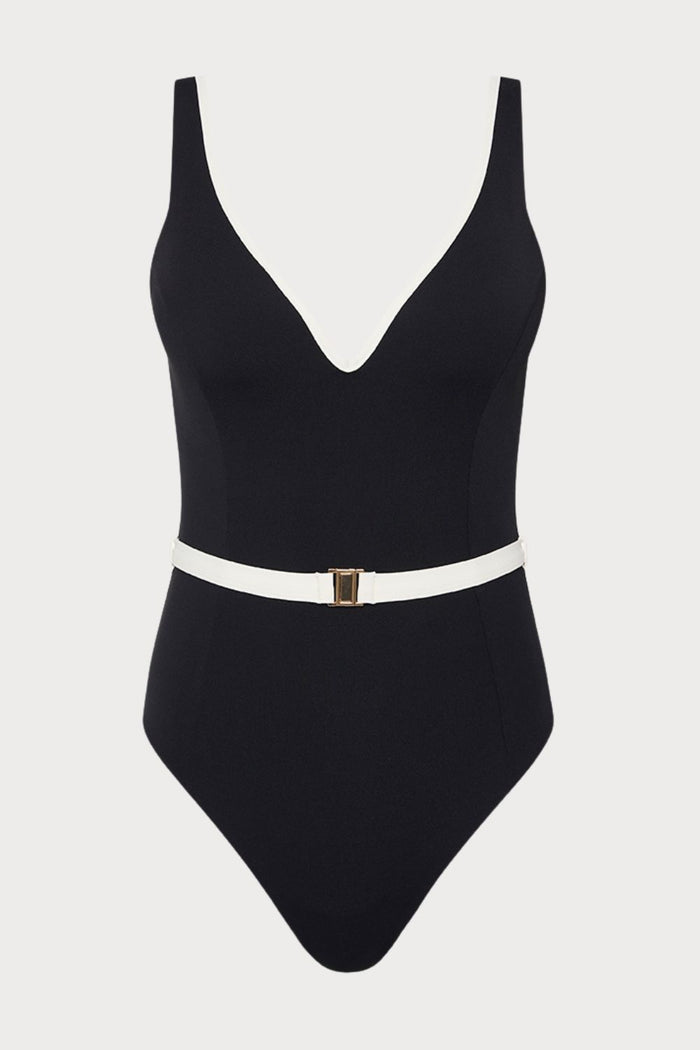 Babylon Black Plunge Swimsuit