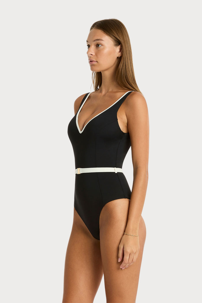 Babylon Black Plunge Swimsuit
