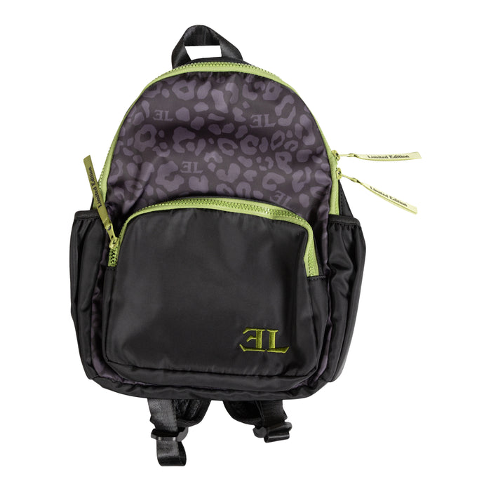 backpack leopard print small - black-9