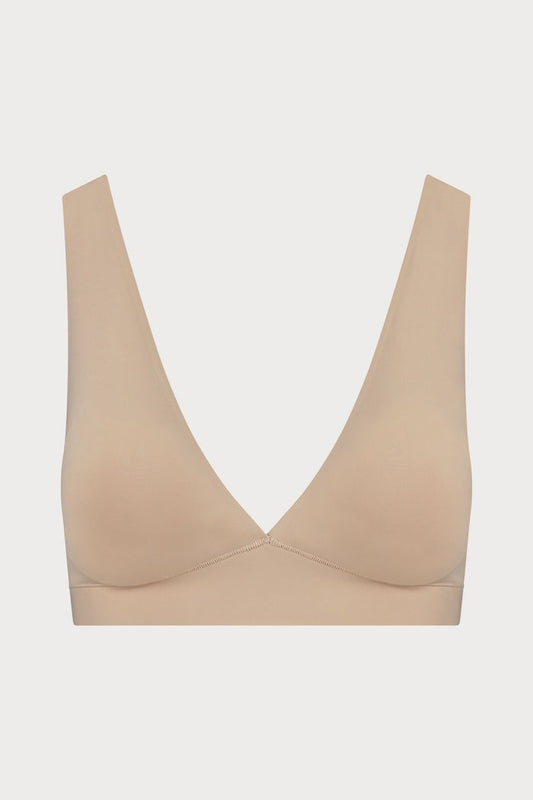 Beige Deep Plunge Bra