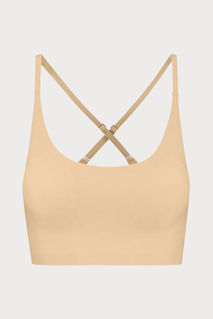 Beige Round Neck Bra