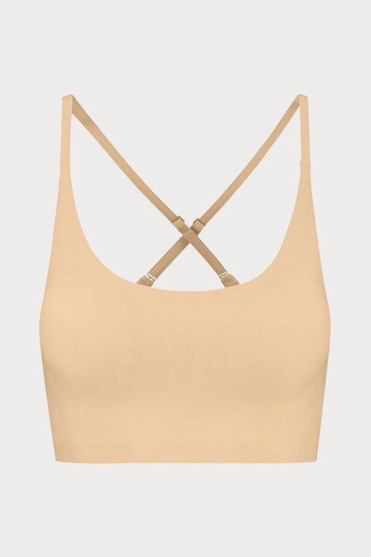 Beige Round Neck Bra