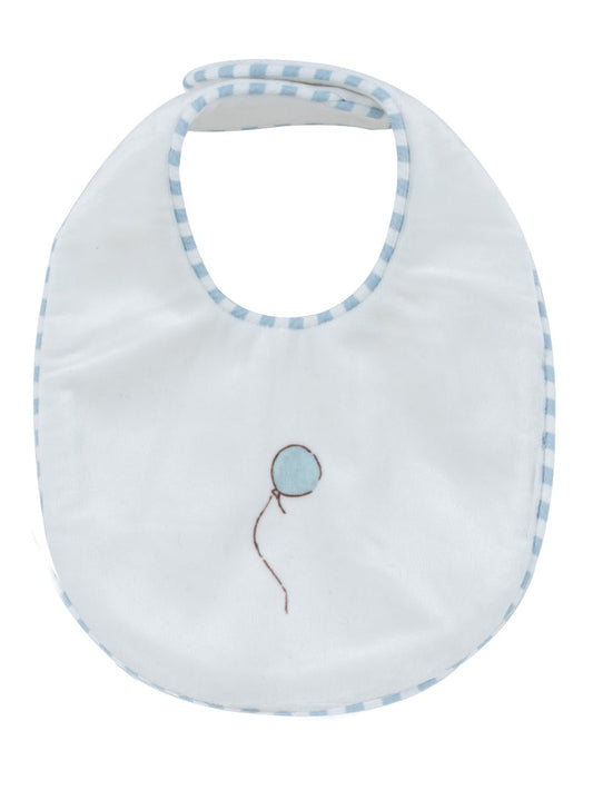 bib velour balloon - white/blue