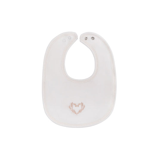 bib velour metallic wreath - ivory girl