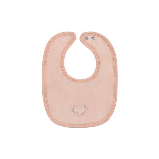 bib velour metallic wreath - pink