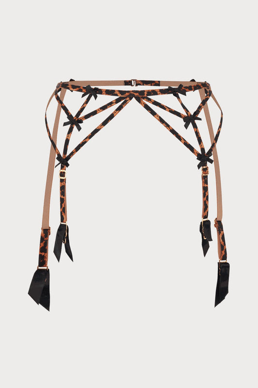 Agent Provocateur Blair Suspender Black/Leopard