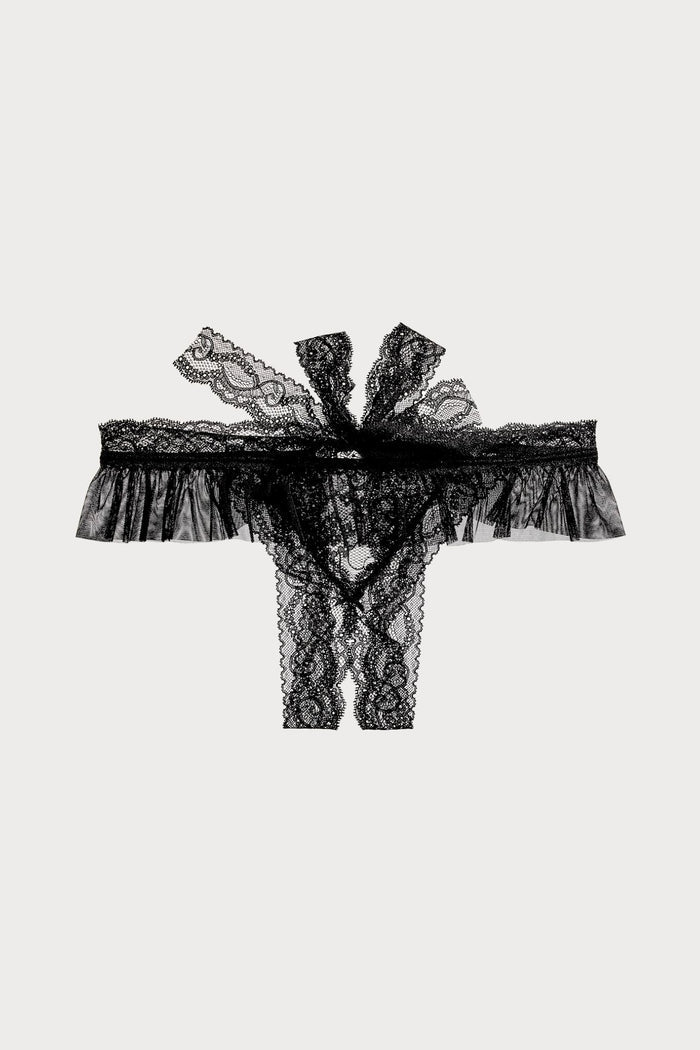 Boîte à Désir Openable Lace Thong