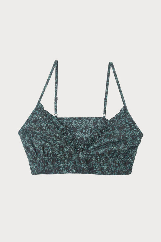 Else Botanist Silk Cropped Ruffled Bralette