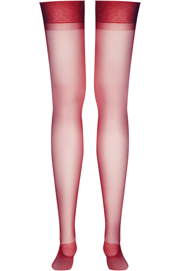 Maison Close Burgundy Nylon Stockings 15 Denier