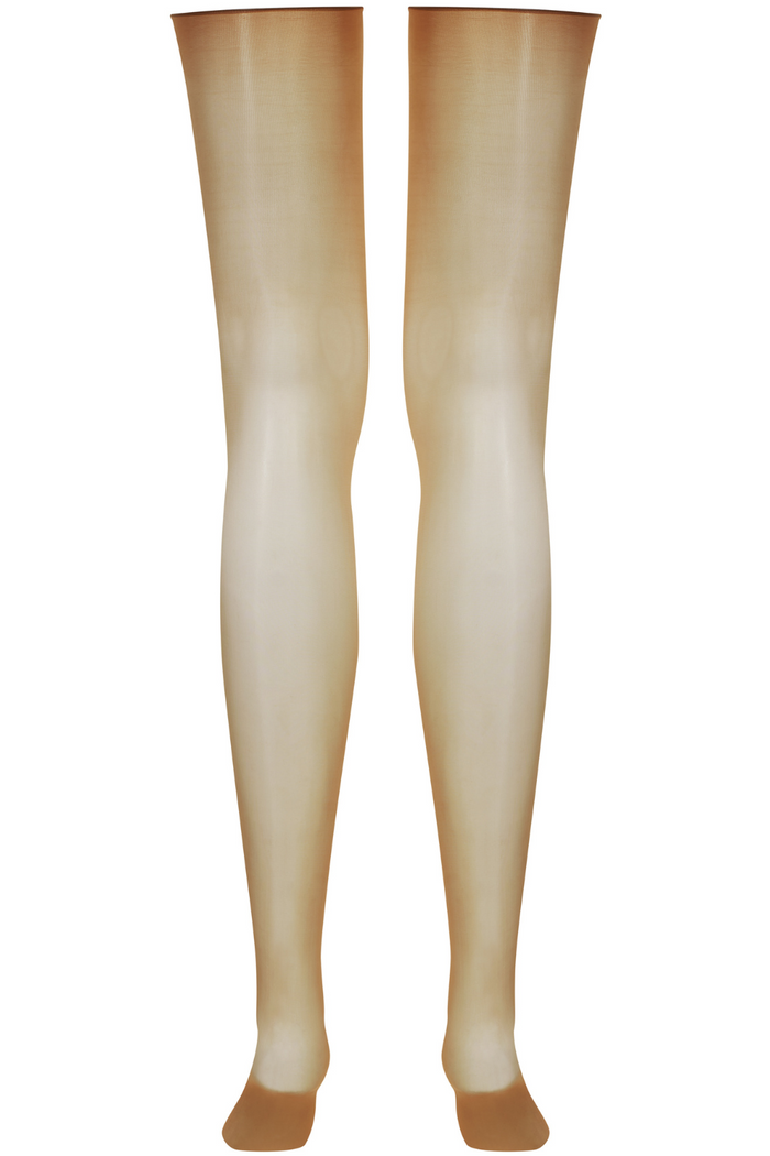 Maison Close Caramel Glossy Cut & Curled Stockings 20 Denier