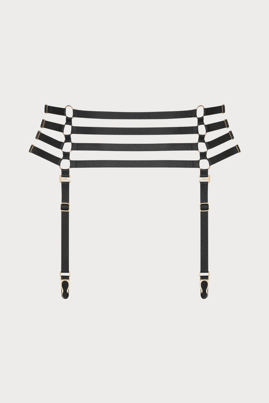 Maison Close Chambre Noire Black Strap Garter Belt - Naughty Knickers
