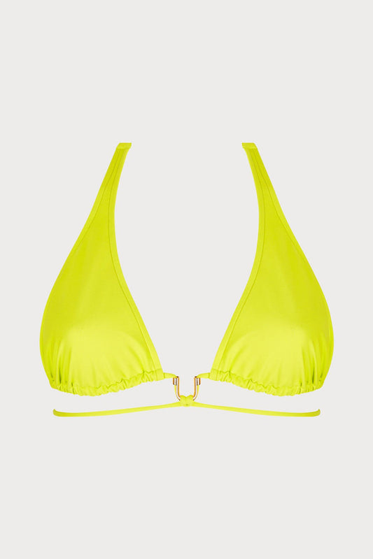 Classe Nautique Triangle Bikini Top in Lime