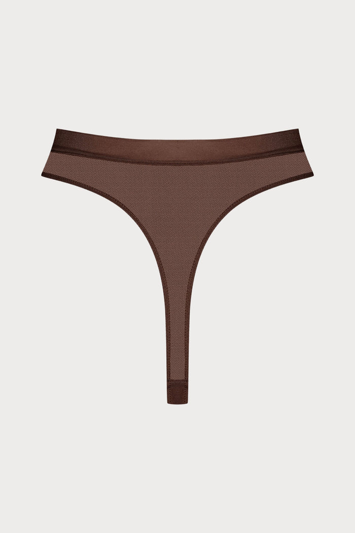 Corps à Corps High Waist Thong Brown