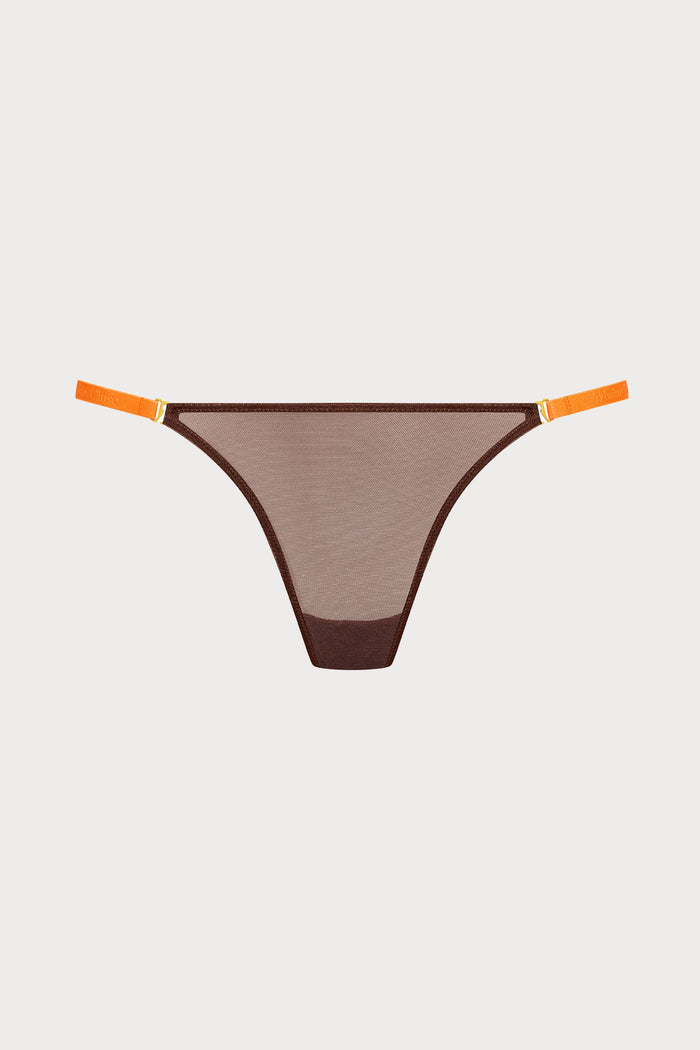 Corps à Corps Mini Thong Brown/Neon Orange