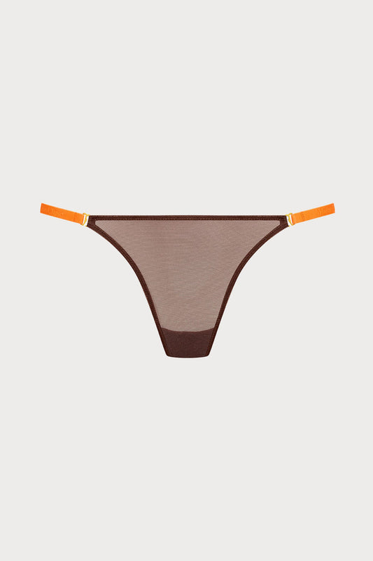 Corps à Corps Mini Thong Brown/Neon Orange
