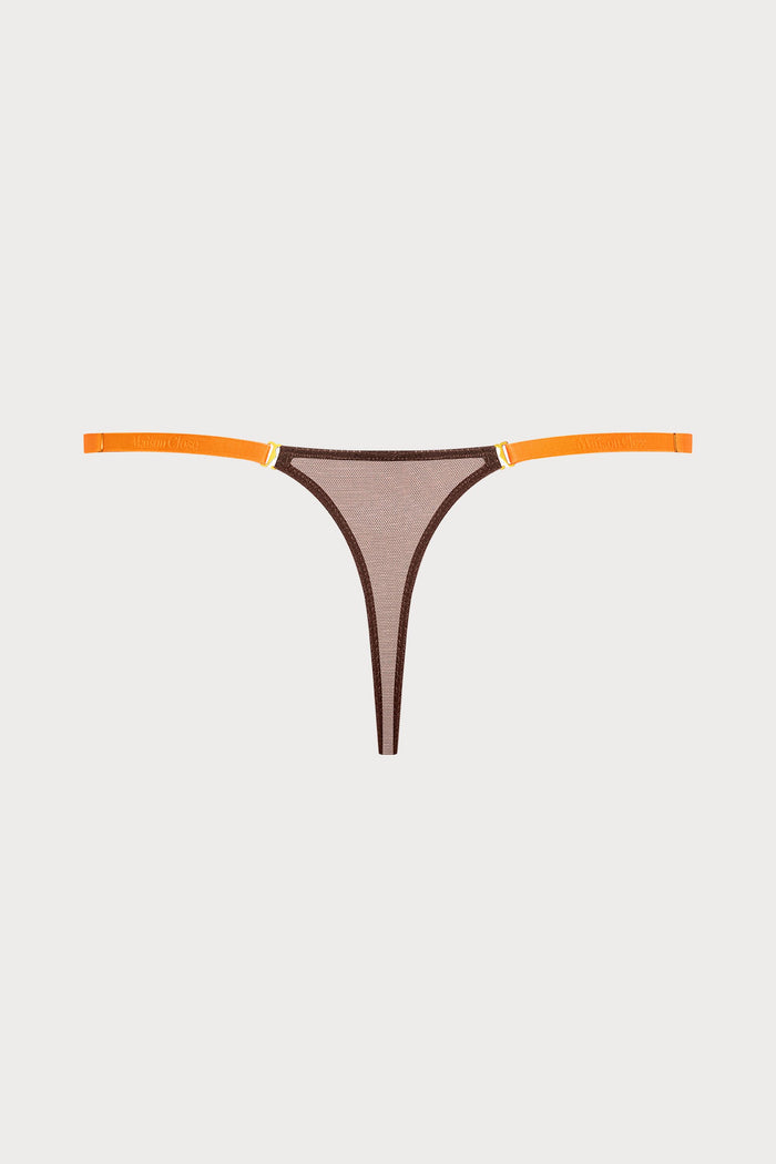 Corps à Corps Mini Thong Brown/Neon Orange
